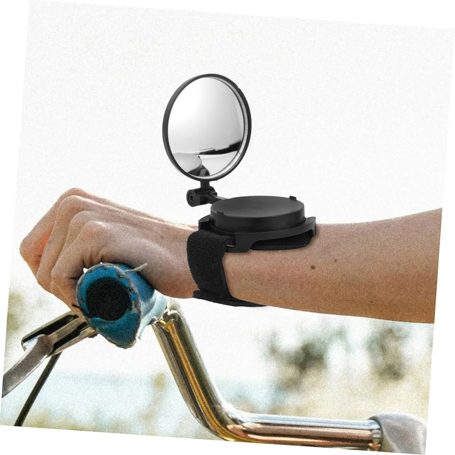 Mikikit 3pcs Riding Rearview Mirror Cycling Wrist Band Mirror Arm Wrist Rearview for Bike Bike