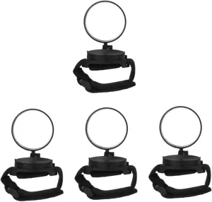 Milisten 4pcs Adjustable Degree Bike Rearview Mirror for Bicycles Wrist Band Safety Mirror for Cycling Reflective Design