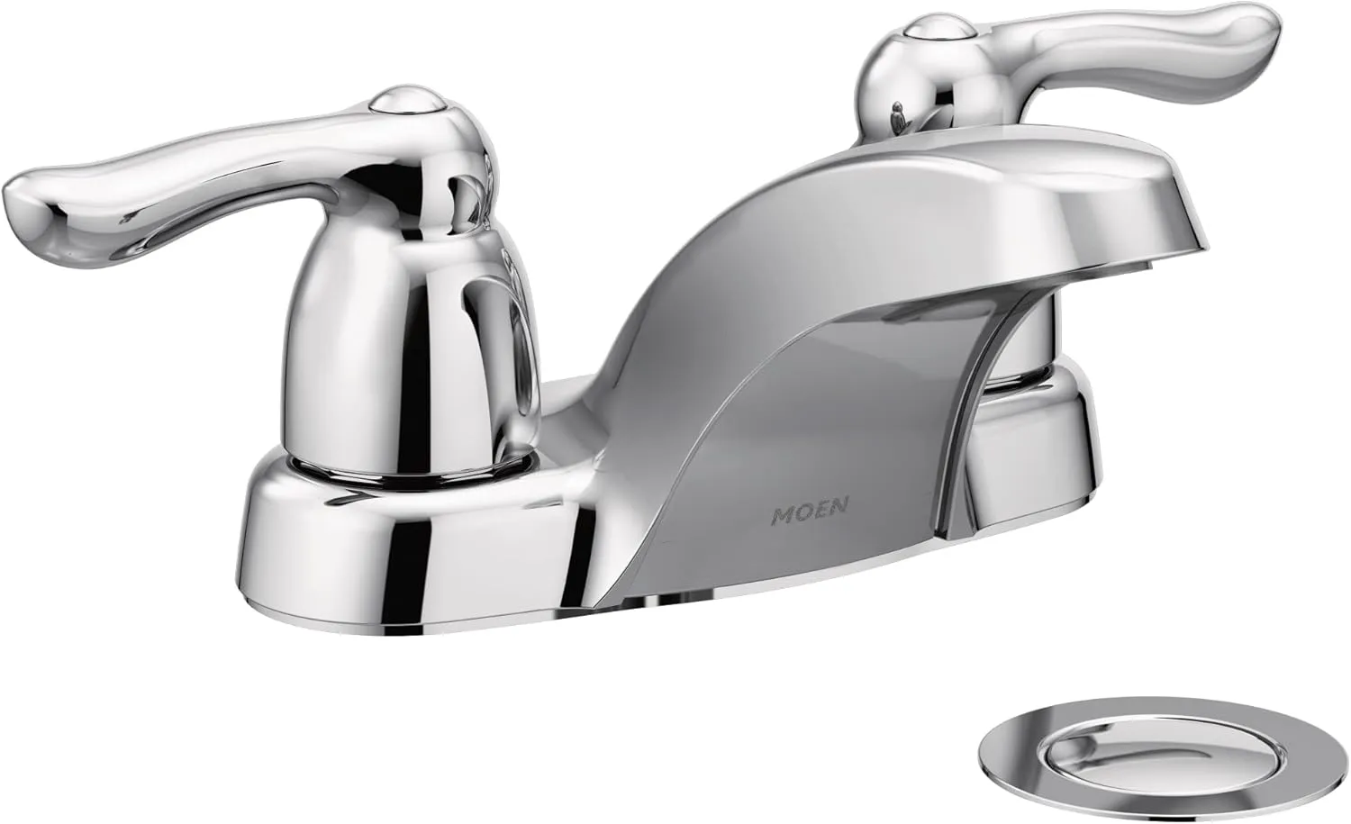 Moen 4925 Chateau Two-Handle Low Arc Bathroom Faucet, Chrome