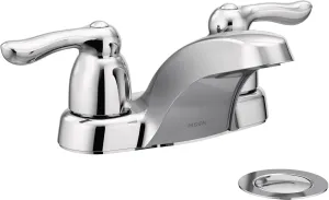 Moen 4925 Chateau Two-Handle Low Arc Bathroom Faucet, Chrome