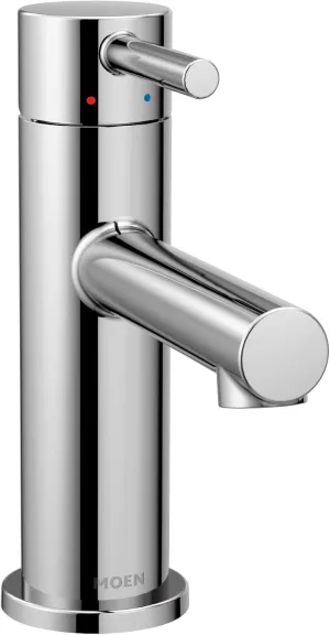 Moen Align Chrome One-Handle Modern Bathroom Faucet with Drain Assembly and Optional Deckplate, 6190