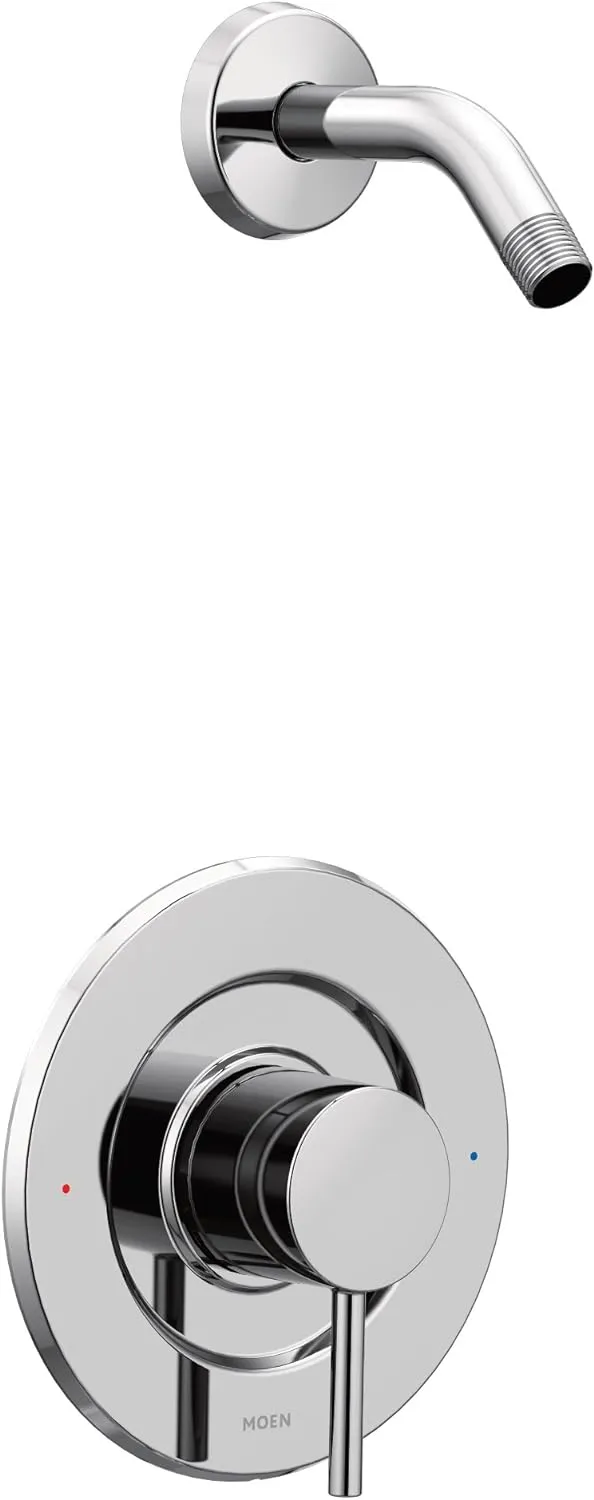 Moen Align Chrome Posi-Temp Pressure Balancing Modern Shower Trim Kit without Showerhead, Valve Required, T2192NH