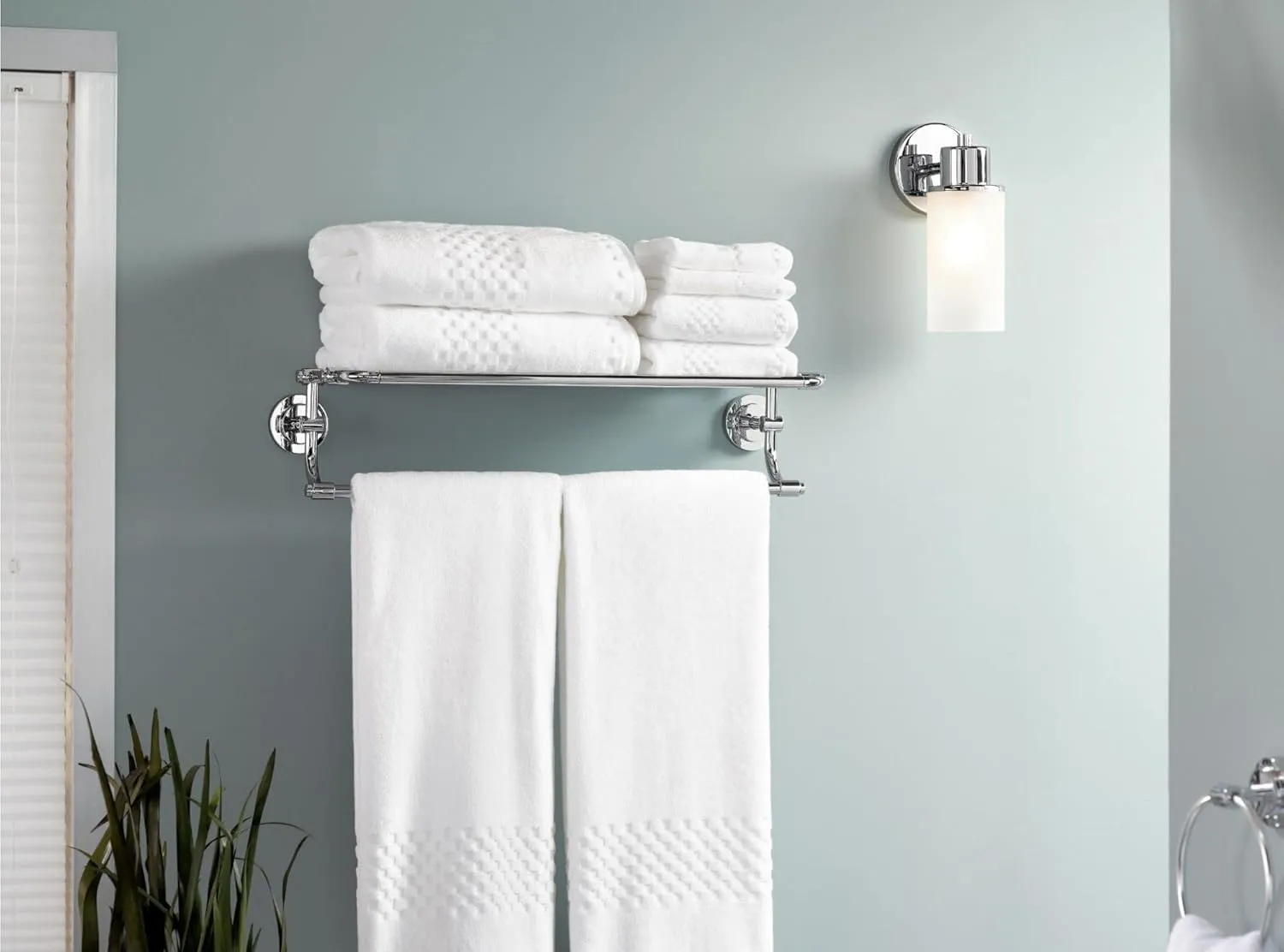 Moen DN0761CH Iso 1-Light Dual-Mount Bath Bathroom Vanity Fixture with Frosted Glass, Chrome
