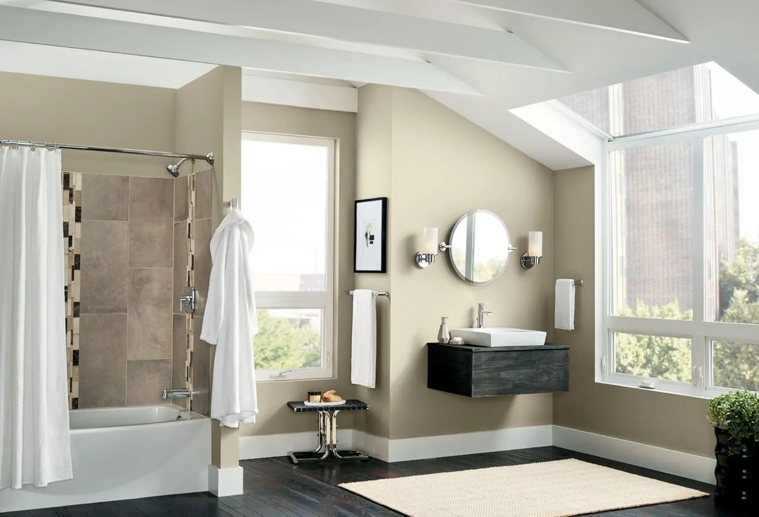 Moen DN0761CH Iso 1-Light Dual-Mount Bath Bathroom Vanity Fixture with Frosted Glass, Chrome