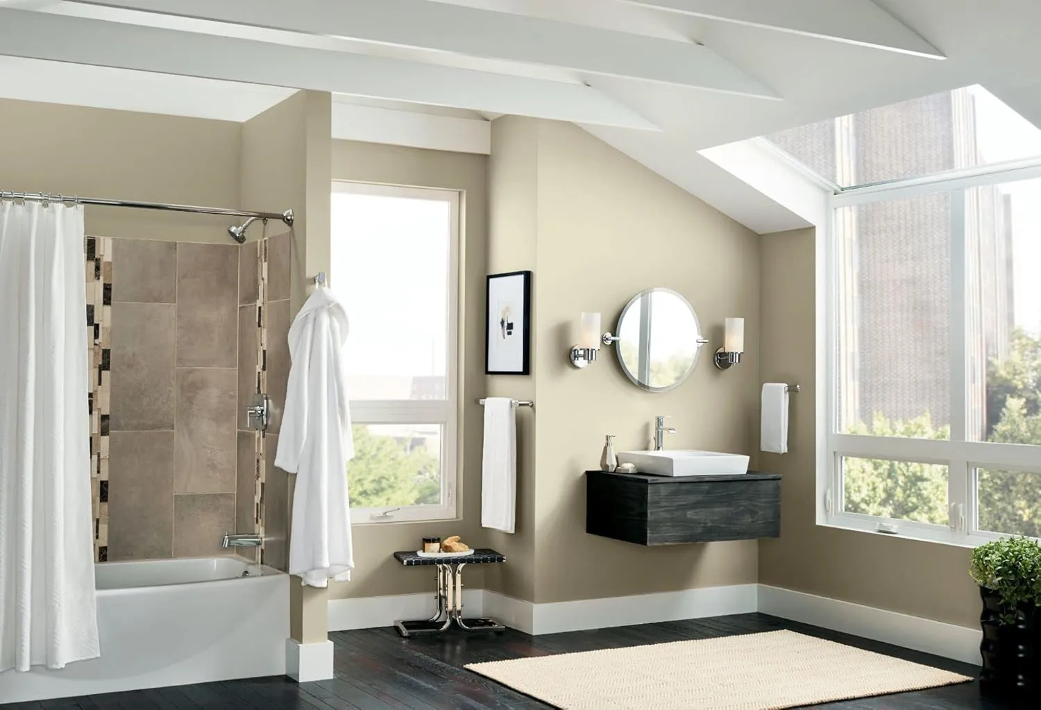 Moen DN0761CH Iso 1-Light Dual-Mount Bath Bathroom Vanity Fixture with Frosted Glass, Chrome