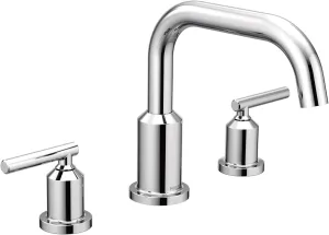 Moen Gibson Chrome Two-Handle Deck Mounted Modern Roman Tub Faucet, Valve Required, T961