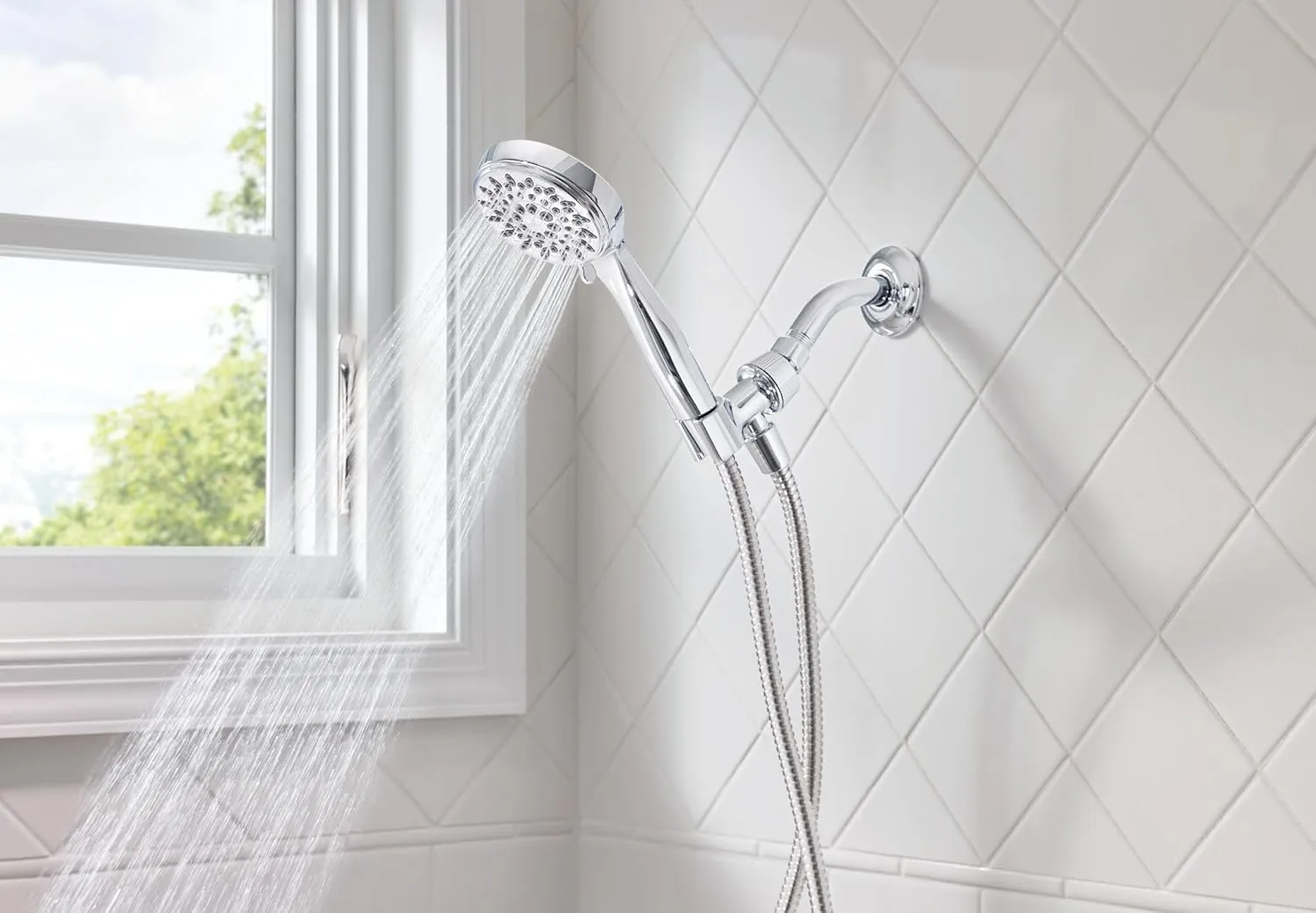 Moen Ignite Chrome Hand Held Shower Head Package With 2.5 GPM High Pressure Spray, 20091