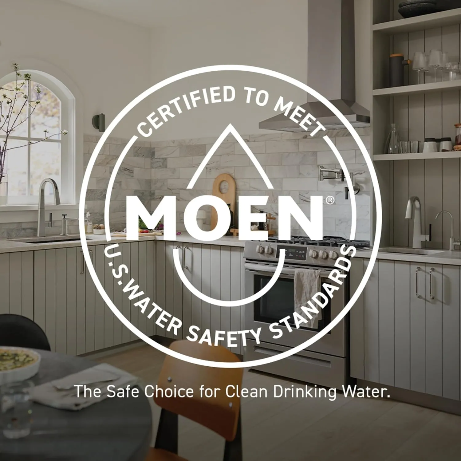 Moen Revyl Chrome One-Handle Single Hole Modern Bathroom Sink Faucet with Optional Deckplate and Spring Loaded Drain Assembly, 84771