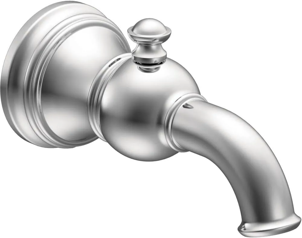 Moen S12104 Weymouth Tub Spout with Diverter 1/2-Inch Slip-Fit CC Connection, Chrome