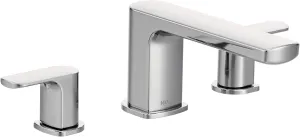 Moen T935 Rizon Two-Handle Deck Mount Modern Roman Tub Faucet Trim, Valve Required, Chrome