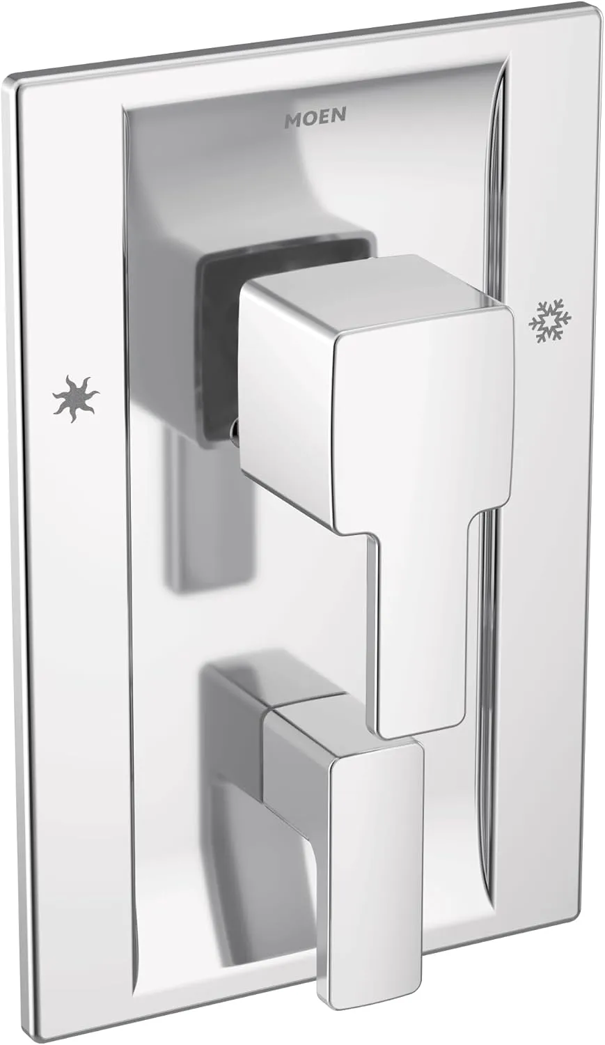 Moen TS2710 90 Degree Posi-Temp with Built-in 3-Function Transfer Valve Trim Kit, Valve Required, Chrome