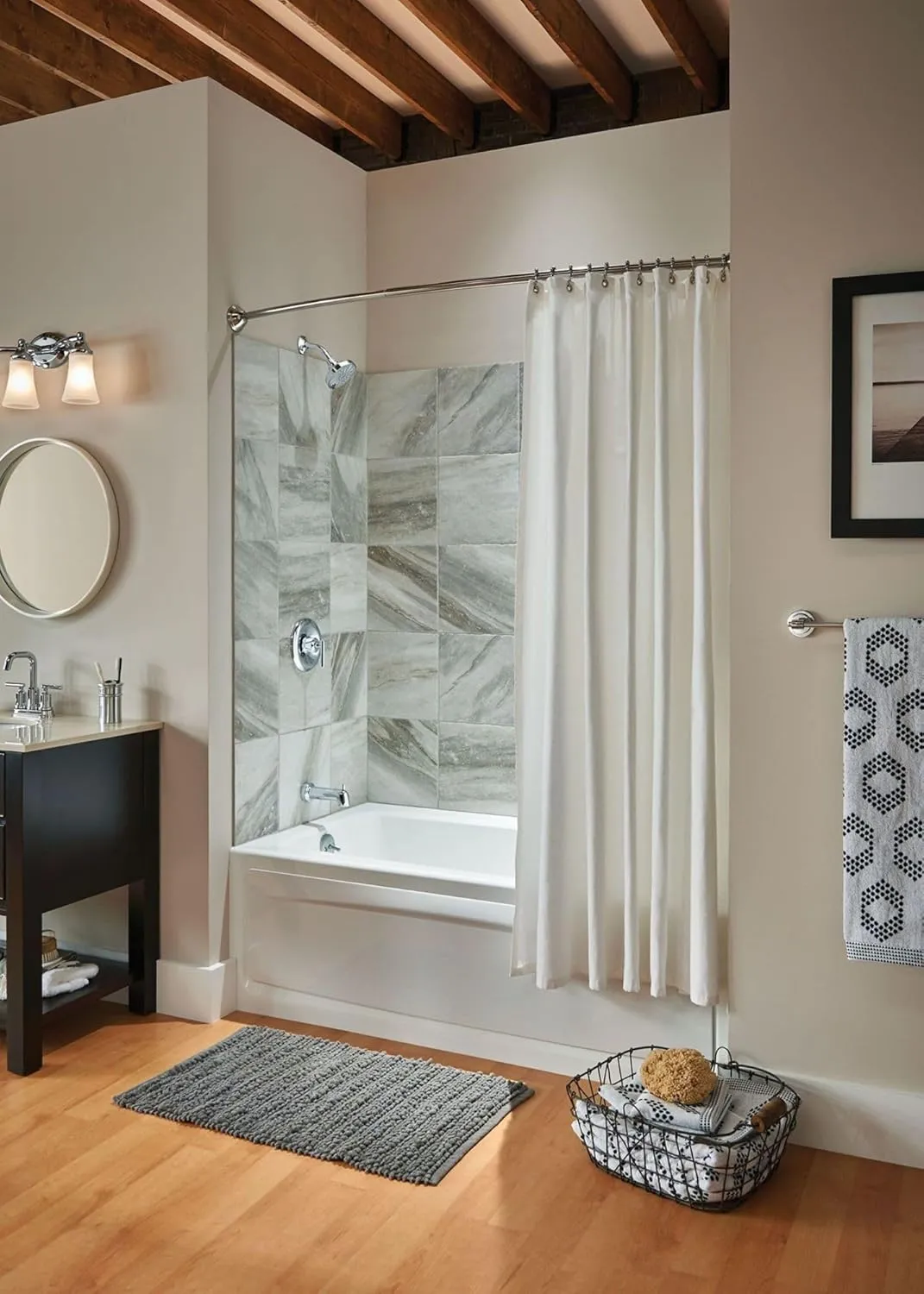 Moen YB2863CH Eva 3-Light Dual-Mount Bath Bathroom Vanity Fixture with Frosted Glass, Chrome