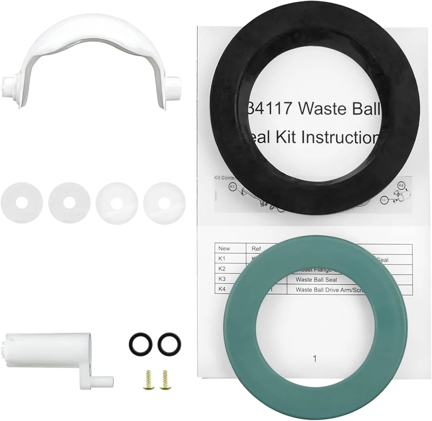 MONST 34117 Waste Ball Kit Compatible with Thetford Aqua Magic Style II, Style Lite, Style Plus Toilet, Includes Drive Arm, Replaces 34120, 34117, with Professional Installation