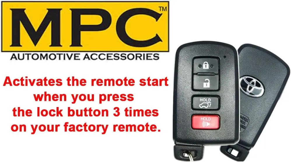 MPC Complete Plug-n-Play Factory Remote Activated Remote Start Kit Compatible with Lexus RX350 2016-2019 - w/T-Harness