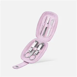 Nail Clipper Nail Clippers,Mini Manicure Set Nail Clipper Set 6 in 1 Stainless Steel Pedicure Care Grooming Kit ​with Portable Travel Case Pedicure Set (Color : Pink)