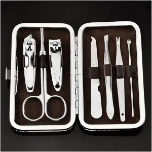 Nail Clipper Set Stainless Steel 7-Piece Home Personal Care Tool Nail Clippers Set Decoration Nail Nail Tool Set Suitable for Outdoor Travel Manicure Set