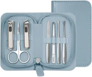 Nail Clippers Set Nail Clipper Set Stainless Steel Green Home Nail Clipper, Portable Nail Clipper Set, Dead Skin Trimming Tool Set 7 Piece Set Pedicure Tools for Feet