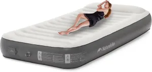 Naturehike Pillow Top Plush Twin Air Mattress with Rechargeable Built-in Electric Pump, Blow Up Bed with Annular Air Column Structure, Inflatable Airbed for Home, Camping, Guests