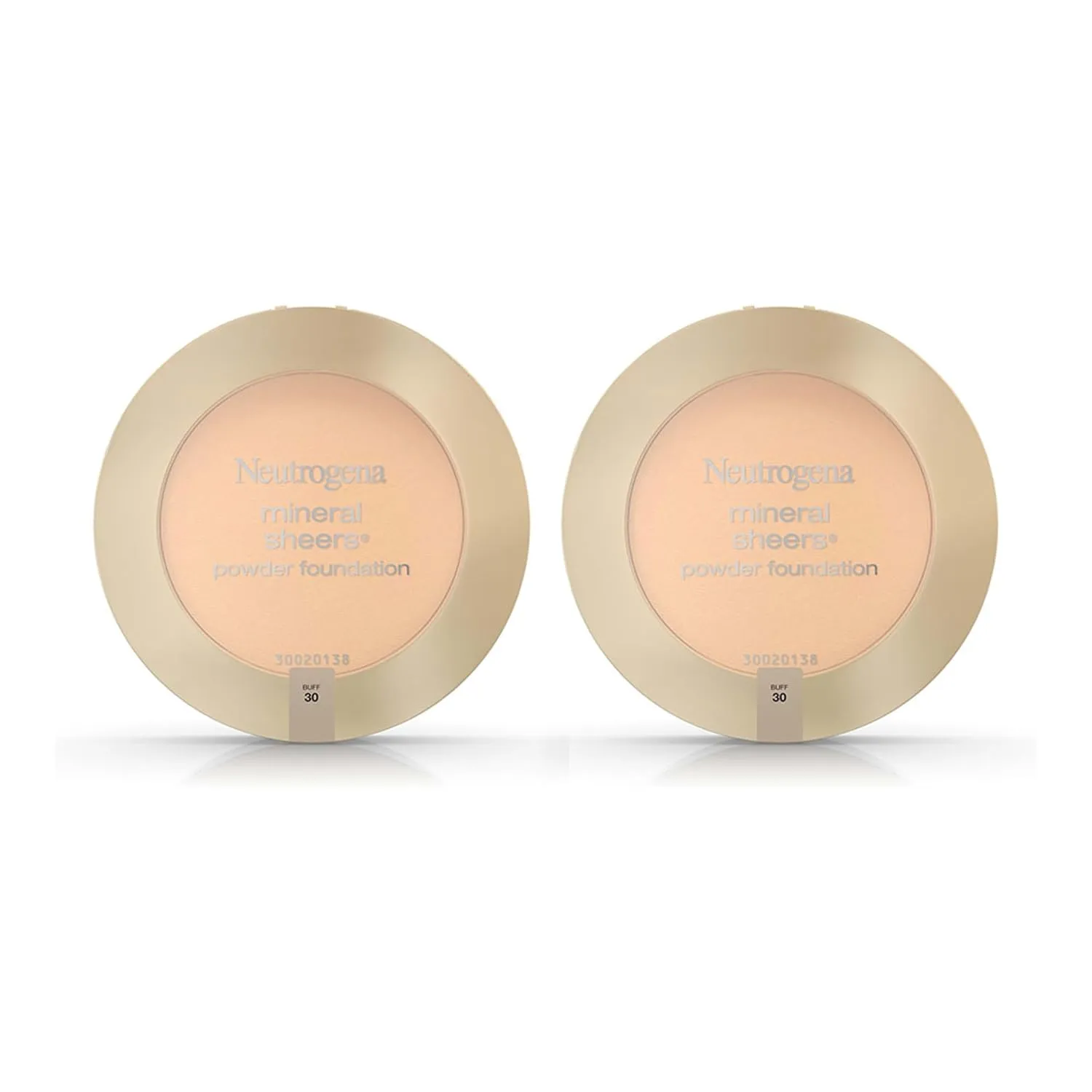 Neutrogena Mineral Sheers Compact Powder Foundation, Lightweight & Oil-Free Mineral Foundation, Fragrance-Free, Buff 30,.34 oz