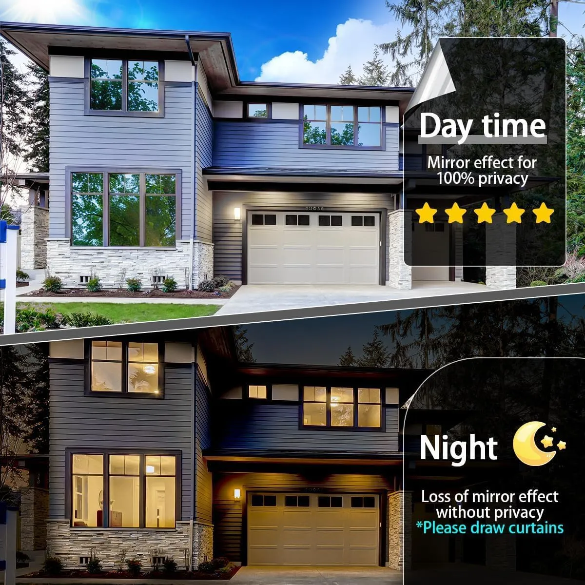 Niviy One Way Privacy Window Film See Out Not in 41 x 78.7 Inch Reflective Window Film Heat Blocking Anti UV Glass Door Mirror Window Tint for Home Office, Silver