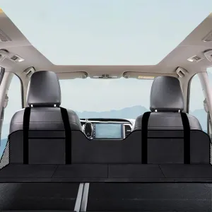 Non-Inflatable Car Mattress Back Seat Bed Extender Portable Folding Camping Travel for Sleeping (Black)