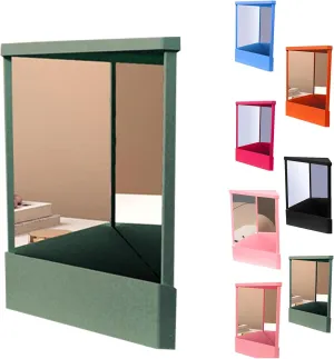 Non-Reversing Mirror,True Image Reflection, Real Reflections Beauty Mirror,Non Magnifying Tabletop Mirrors, for Makeup Vanity & Beauty (Green,Small)