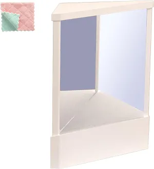 Non-Reversing True Mirror-Tabletop Makeup Vanity Stand Mirror with Real Reflections, Slim Precision Design for Makeup & Beauty, Non-Magnifying Cosmetic Mirror (White,S: 8 * 5.1 * 6.7in)