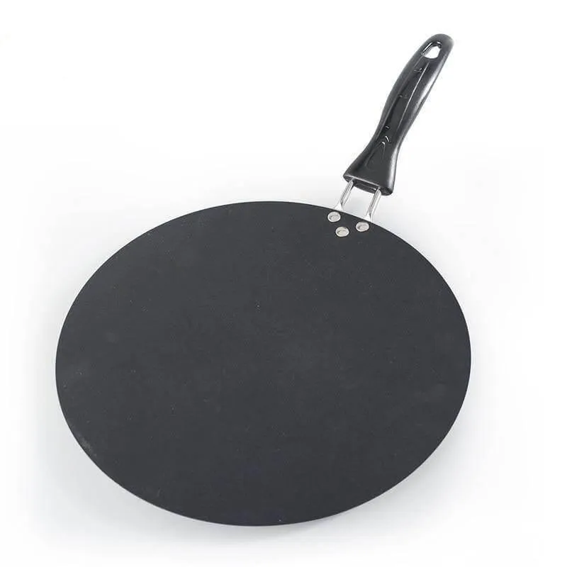 Non-stick Black Iron Pancake Pan - Durable Round Cookware