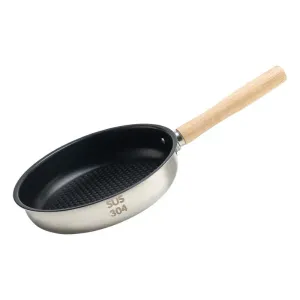 Non-Stick with Detachable Stainless Handle Satisfaction guarantee Frying Budget-friendly Qunature Steel Pan