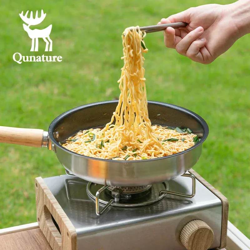 Non-Stick with Detachable Stainless Handle Satisfaction guarantee Frying Budget-friendly Qunature Steel Pan