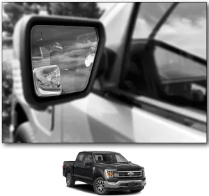 NXTGEN Custom Blind Spot Mirrors - Compatible With 2021-Present Ford F150 14th Generation Factory Mirrors With BLIS | Extended View - 2 Piece Set (Left & Right)
