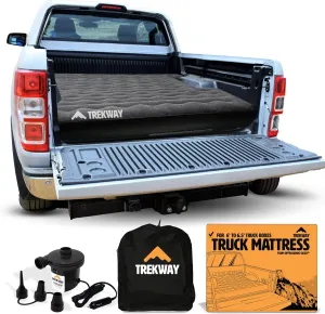 Offroading Gear Inflatable Truck Bed Air Mattress | 6ft to 6.5ft Truck Box | Trekway | Converts to Full Double Size Bed | Durable and Waterproof Compatible with F150, Ram, Supercrew, etc.