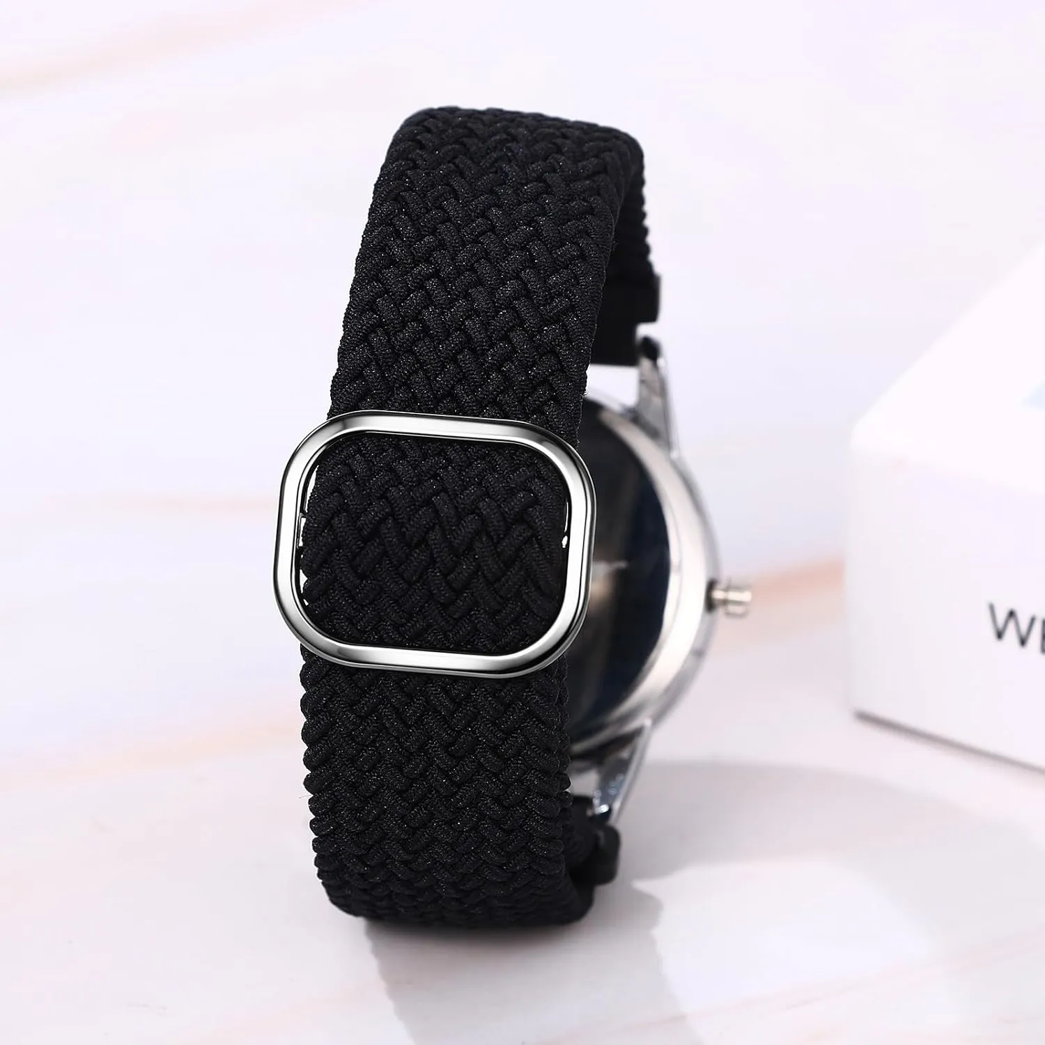 OIDEA Braided Elastic Nurse Watch for Medical: 12/24 Hour Military Time Day Date Easy Read Casual Analog Watch