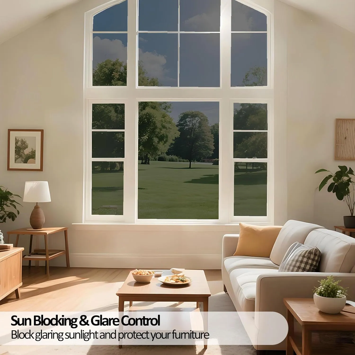 One Way Privacy Window Film Daytime Privacy Reflective Mirror Sun Blocking UV Protection Static Cling Heat Control Window Tint for Home Black Silver 15.7 Inch x 32.8 Feet