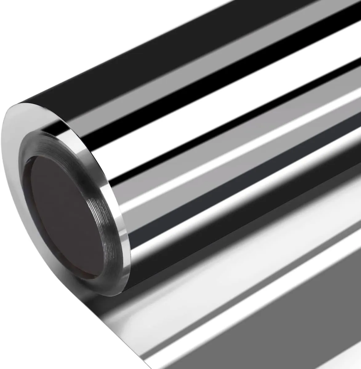 One Way Window Film Privacy Tint Heat Control Door Glass Coverings Anti UV Reflective Sun Blocking Static Self Cling Tinting,No Glue Window Mirror Film for Home Office Black-Silver 23.6 x 78.7 Inch