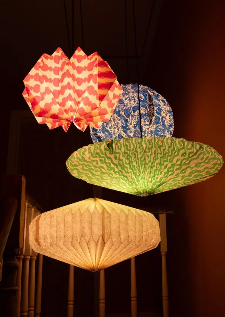 Origami Paper Lightshade Eclipse 'Green Ganges'