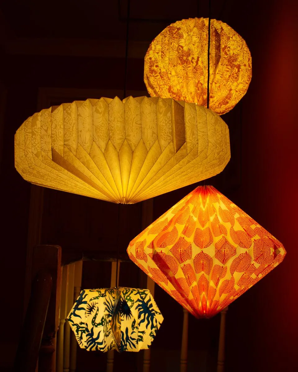 Origami Paper Lightshade Eclipse 'Yellow Spring Blooms'