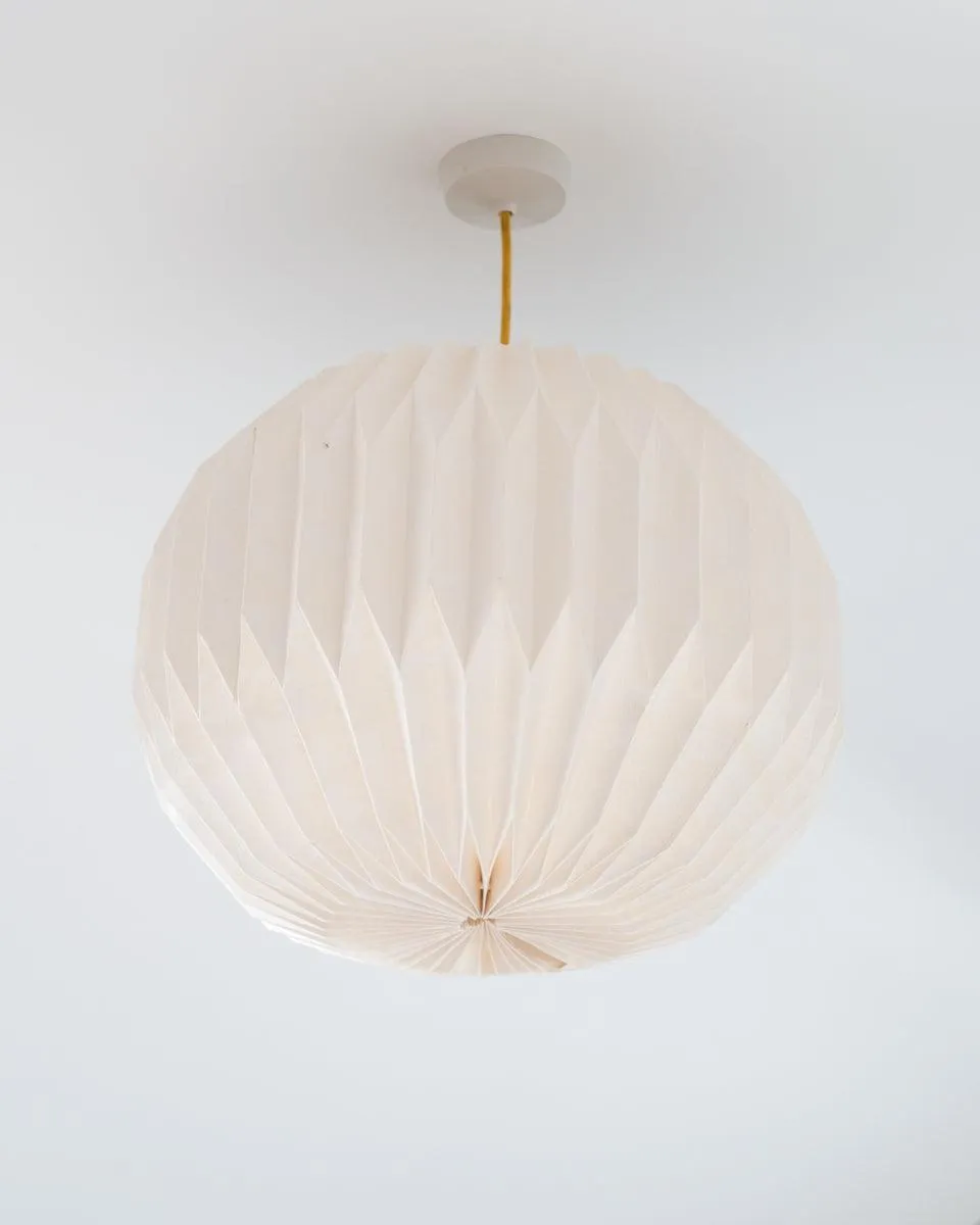 Origami Paper Lightshade Globe 'White Safari Toile'