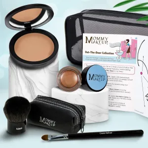 Out The Door Collection | Talc-free 5-piece Mineral Makeup Set | CRAVING (Medium/Dark) - For tan to caramel complexions   GOLDEN CARAMEL - A caramel brown with golden shimmer