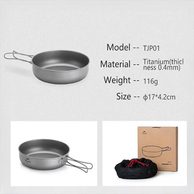 Outdoor Fashionable Naturehike TJP01 Pan-9H Ti Big ticket savings Ti Frying Color