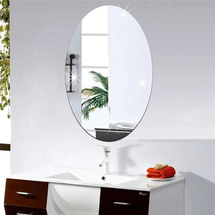 Oval Acrylic Self Adhesive Mirror - 4327