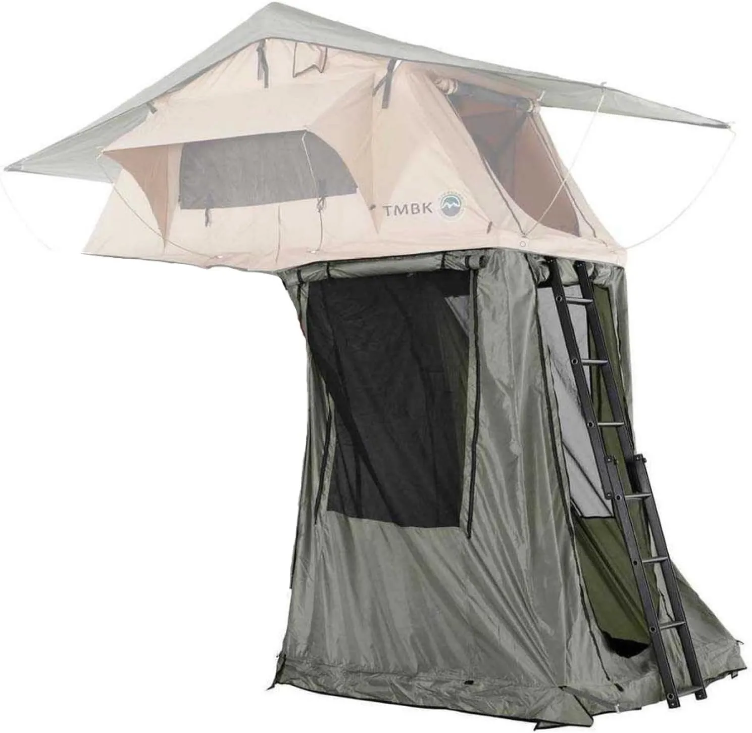Overland Vehicle Systems TMBK Roof Top Tent Annex Green Base with Black Floor & Travel Cover