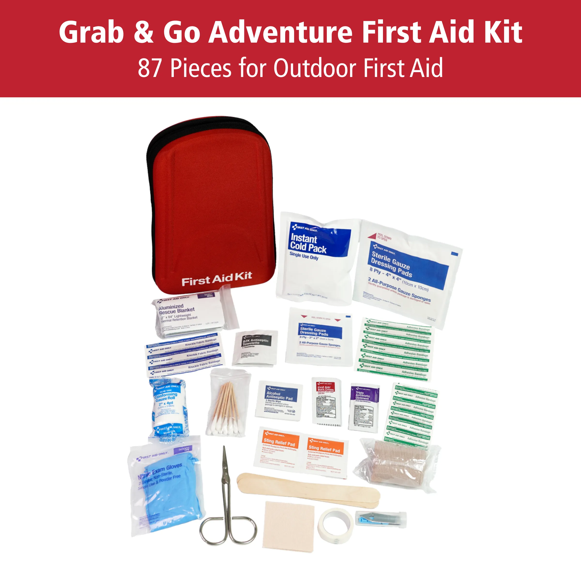 Pac-Kit 87 Piece Grab & Go Adventure First Aid Kit