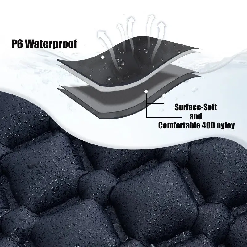 PACOONE Ultralight Inflatable Camping Mattress with Built-in Pump and Pillow