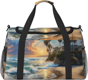 Palm Tree print Weekender Overnight Carry On Bag Gym Luggage Bag Duffel Bag for Travel Women