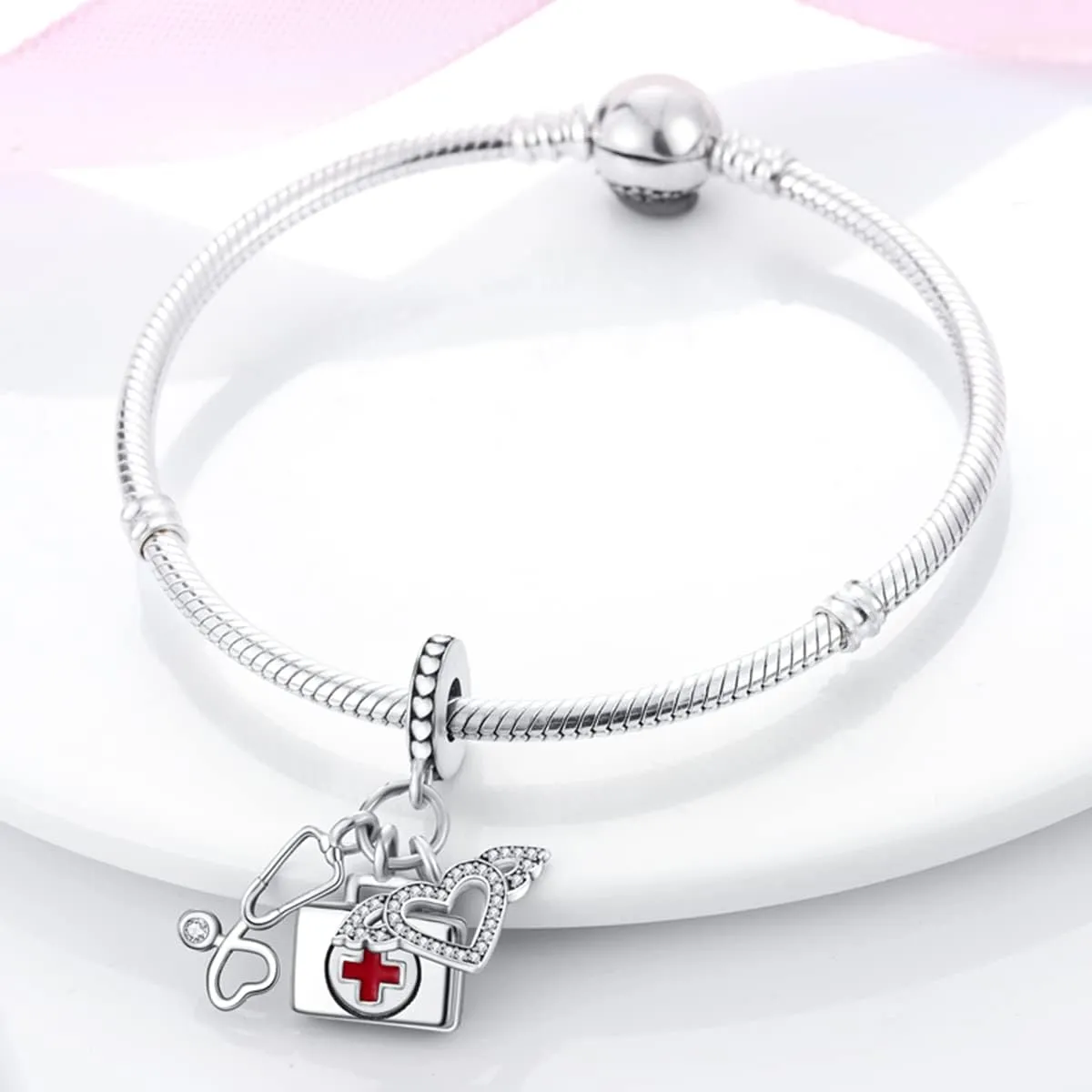 Parmuz 925 Sterling Silver Charm for Bracelet Necklace Dangle Love Mom Ocean travel Butterfly Party Charm Beads Pendants DIY Jewelry for Women