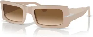 Persol Francis PO3332S Rectangle Sunglasses for Men for Women   BUNDLE With Designer iWear Complimentary Eyewear Kit
