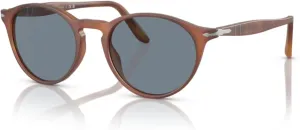 Persol PO3092SM Round Sunglasses for Men   BUNDLE With Designer iWear Complimentary Eyewear Kit