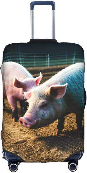 Pigs In Farm Stylish Luggage Cover:The Ultimate Travel Accessory,Fashionable Suitcase Protector