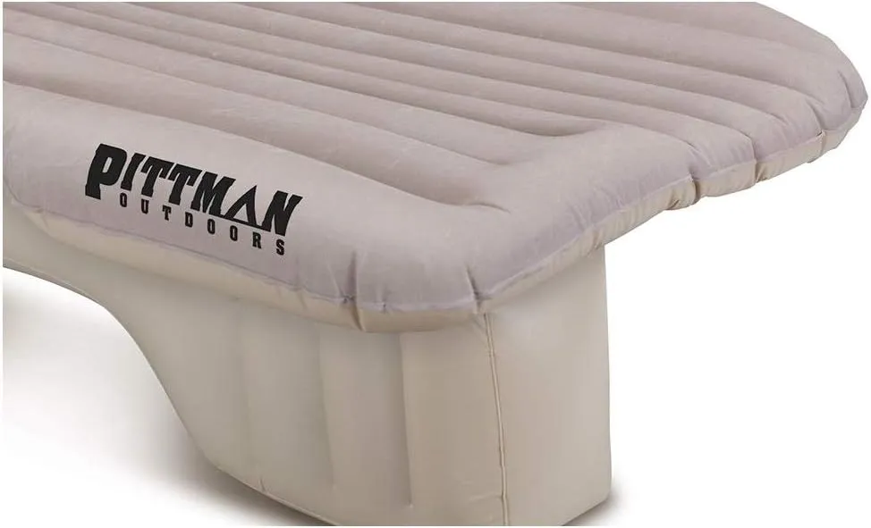 Pittman Outdoors AirBedz Backseat Heavy Duty PVC Air Mattress with Portable DC Air Pump, Mid-Size, Tan